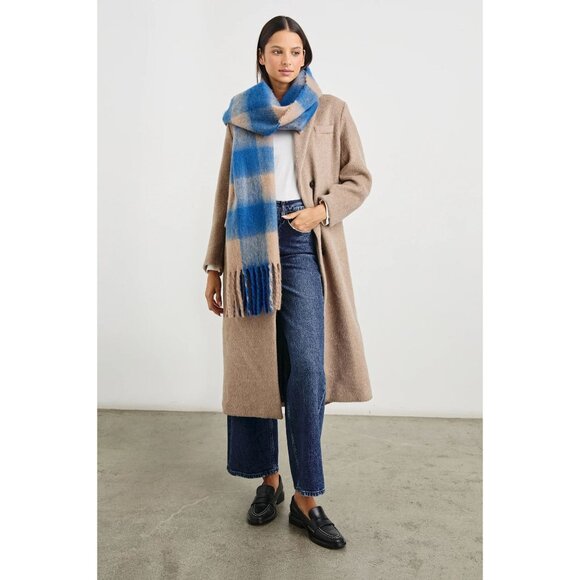 Rails Oslo Scarf in Cobalt Camel New Womens Wrap Shawl - Picture 10 of 11